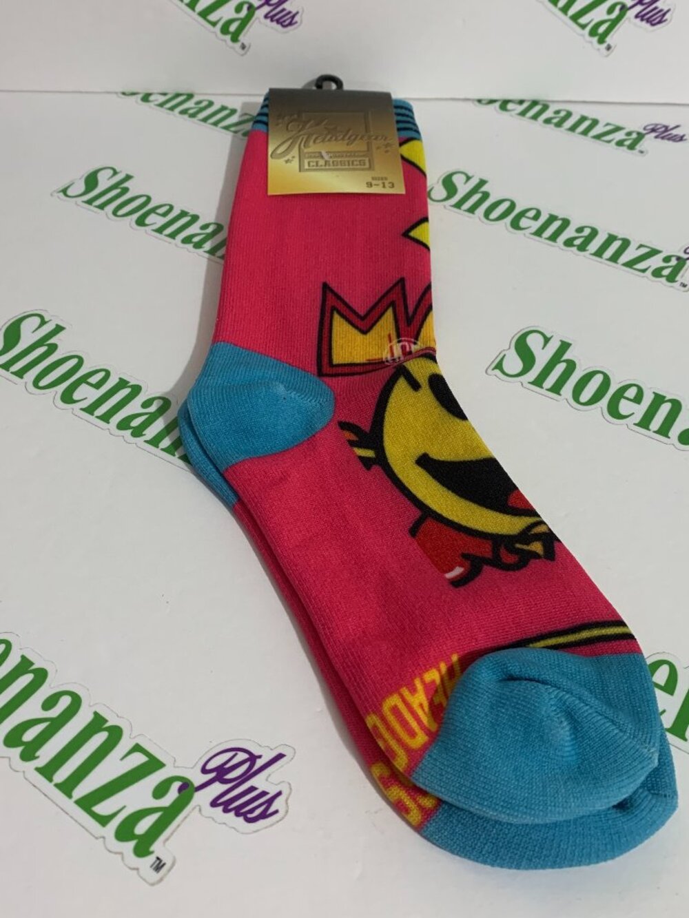 Headgear Classics Socks Ms. Pac-Man Namco Crew Mens Pink Blue Size 9 - 13